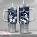 Dallas Cowboys NFL Mickey Mouse Glitter Custom Stanley Quencher 30oz-40oz Stainless Steel Tumbler Hot And Cold Tumbler