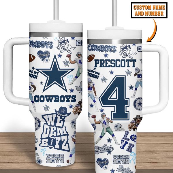 Dallas Cowboys NFL Custom Stanley Quencher 30oz-40oz Stainless Steel Tumbler Hot And Cold Tumbler