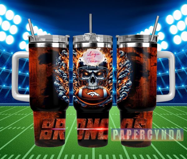 Denver Broncos Custom Stanley Quencher 30oz-40oz Stainless Steel Tumbler Hot And Cold Tumbler