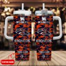 Denver Broncos NFL Camouflage Silver Logo Custom Stanley Quencher 30oz-40oz Stainless Steel Tumbler Hot And Cold Tumbler