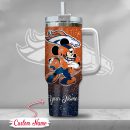 Denver Broncos NFL Mickey Mouse Glitter Custom Stanley Quencher 30oz-40oz Stainless Steel Tumbler Hot And Cold Tumbler