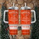 Denver Broncos NFL Custom Stanley Quencher 30oz-40oz Stainless Steel Tumbler Hot And Cold Tumbler