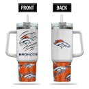 Denver Broncos NFL Custom Stanley Quencher 30oz-40oz Stainless Steel Tumbler Hot And Cold Tumbler