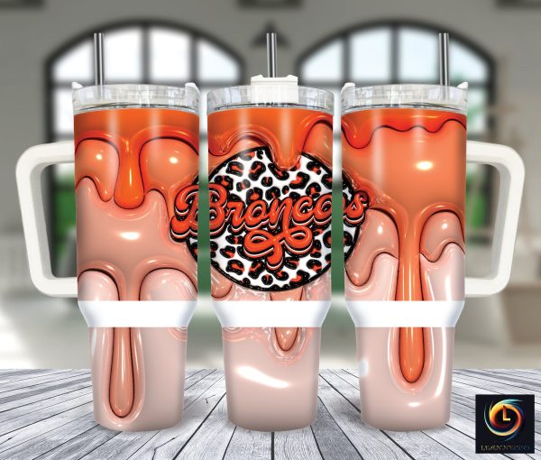 Denver Broncos NFL Custom Stanley Quencher 30oz-40oz Stainless Steel Tumbler Hot And Cold Tumbler