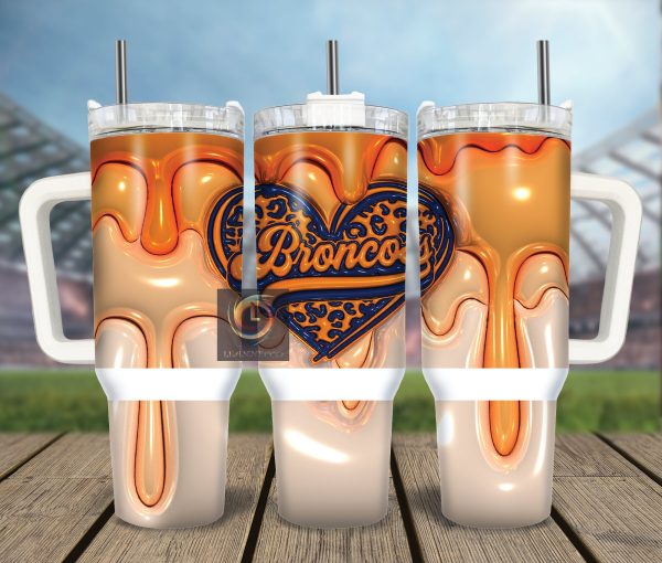 Denver Broncos NFL Custom Stanley Quencher 30oz-40oz Stainless Steel Tumbler Hot And Cold Tumbler