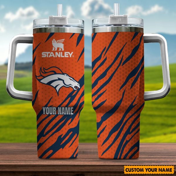 Denver Broncos NFL Custom Stanley Quencher 30oz-40oz Stainless Steel Tumbler Hot And Cold Tumbler
