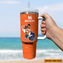 Denver Broncos NFL Mickey Mouse Custom Stanley Quencher 30oz-40oz Stainless Steel Tumbler Hot And Cold Tumbler