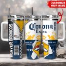 Denver Broncos NFL Corona Extra Custom Stanley Quencher 30oz-40oz Stainless Steel Tumbler Hot And Cold Tumbler