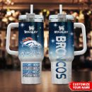 Denver Broncos NFL Glitter Custom Stanley Quencher 30oz-40oz Stainless Steel Tumbler Hot And Cold Tumbler
