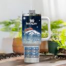 Denver Broncos NFL Glitter Custom Stanley Quencher 30oz-40oz Stainless Steel Tumbler Hot And Cold Tumbler