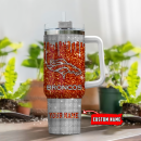 Denver Broncos NFL Glitter and Diamonds Bling Custom Stanley Quencher 30oz-40oz Stainless Steel Tumbler Hot And Cold Tumbler