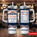 Denver Broncos NFL Nutrition Facts Custom Stanley Quencher 30oz-40oz Stainless Steel Tumbler Hot And Cold Tumbler