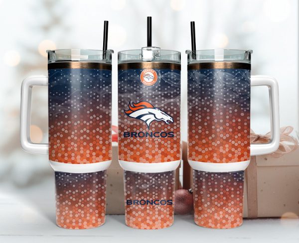 Denver Broncos NFL Custom Stanley Quencher 30oz-40oz Stainless Steel Tumbler Hot And Cold Tumbler