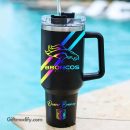 Denver Broncos NFL Hologram Logo Custom Stanley Quencher 30oz-40oz Stainless Steel Tumbler Hot And Cold Tumbler