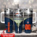 Denver Broncos NFL Custom Stanley Quencher 30oz-40oz Stainless Steel Tumbler Hot And Cold Tumbler
