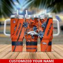 Denver Broncos NFL Custom Stanley Quencher 30oz-40oz Stainless Steel Tumbler Hot And Cold Tumbler