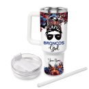 Denver Broncos NFL Custom Stanley Quencher 30oz-40oz Stainless Steel Tumbler