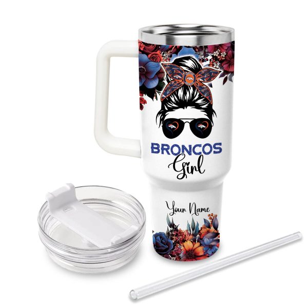 Denver Broncos NFL Custom Stanley Quencher 30oz-40oz Stainless Steel Tumbler - Image 2