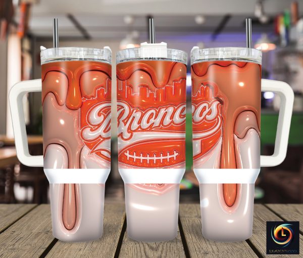 Denver Broncos NFL Custom Stanley Quencher 30oz-40oz Stainless Steel Tumbler Hot And Cold Tumbler