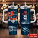 Denver Broncos NFL Silver Logo Custom Stanley Quencher 30oz-40oz Stainless Steel Tumbler Hot And Cold Tumbler