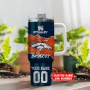 Denver Broncos NFL Custom Stanley Quencher 30oz-40oz Stainless Steel Tumbler Hot And Cold Tumbler