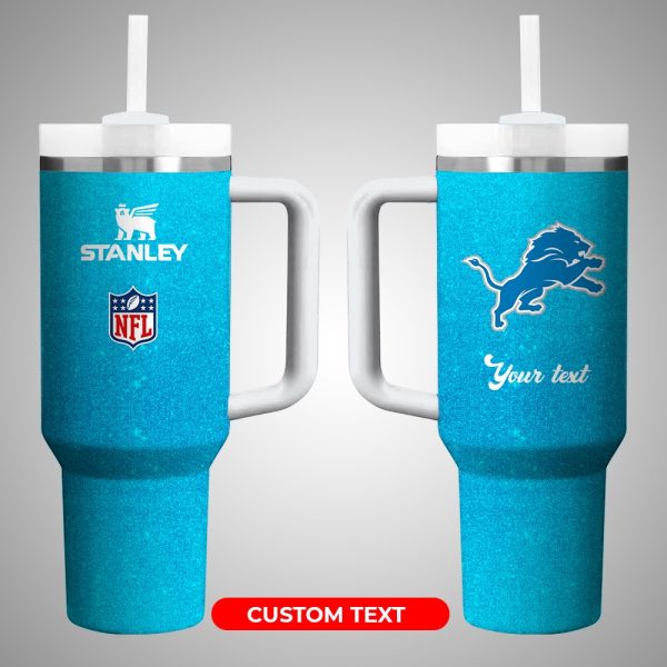 Detroit Lions NFL Custom Stanley Quencher 30oz-40oz Stainless Steel