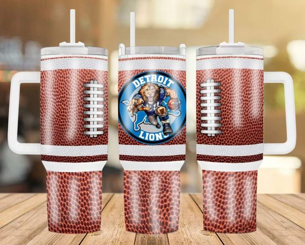 Detroit Lions NFL Custom Stanley Quencher 30oz-40oz Stainless Steel