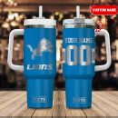 Detroit Lions NFL Laser Engraved Effect Custom Stanley Quencher 30oz-40oz Stainless Steel Tumbler Hot And Cold Tumbler