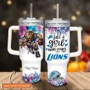 Detroit Lions NFL Custom Stanley Quencher 30oz-40oz Stainless Steel Tumbler Hot And Cold Tumbler