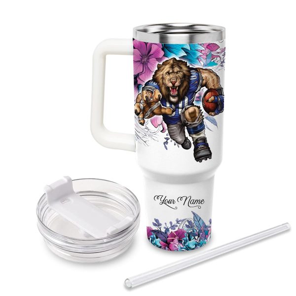 Detroit Lions NFL Custom Stanley Quencher 30oz-40oz Stainless Steel Tumbler Hot And Cold Tumbler - Image 2