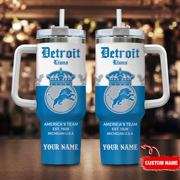 Detroit Lions NFL Corona Extra Custom Stanley Quencher 30oz-40oz Stainless Steel Tumbler Hot And Cold Tumbler