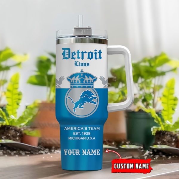 Detroit Lions NFL Corona Extra Custom Stanley Quencher 30oz-40oz Stainless Steel Tumbler Hot And Cold Tumbler - Image 2