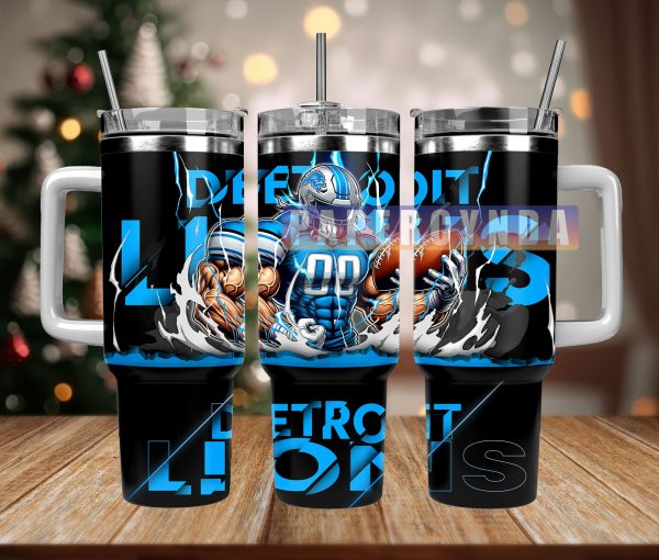 Detroit Lions Custom Stanley Quencher 30oz-40oz Stainless Steel Tumbler Hot And Cold Tumbler
