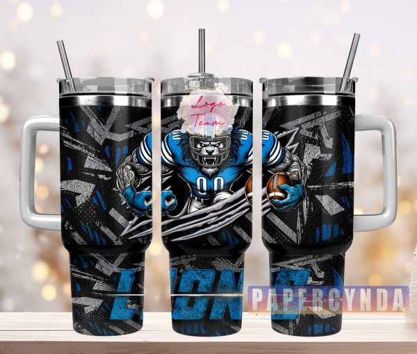 Detroit Lions Custom Stanley Quencher 30oz-40oz Stainless Steel Tumbler Hot And Cold Tumbler