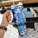 NFL Detroit Lions Custom Stanley Quencher 30oz-40oz Stainless Steel Tumbler Hot And Cold Tumbler