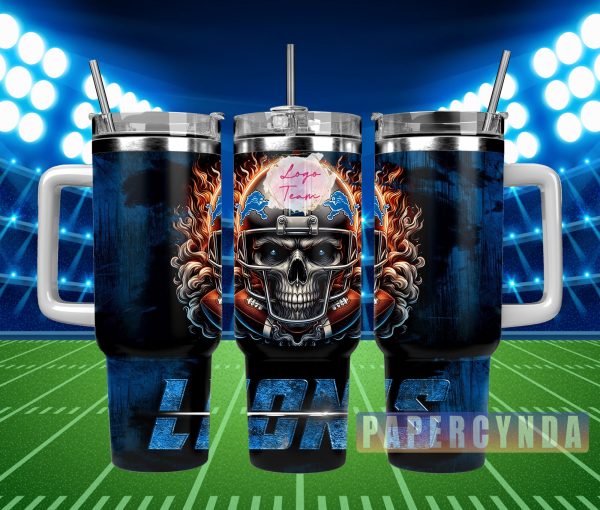 Detroit Lions Custom Stanley Quencher 30oz-40oz Stainless Steel Tumbler Hot And Cold Tumbler