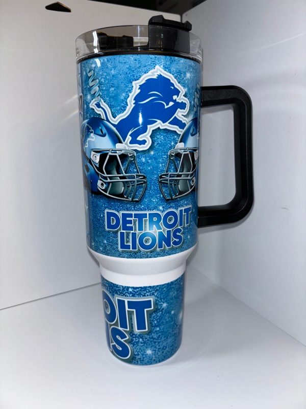 Detroit Lions NFL Custom Stanley Quencher 30oz-40oz Stainless Steel Tumbler Hot And Cold Tumbler - Image 2