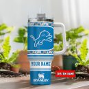 Detroit Lions NFL Custom Stanley Quencher 30oz-40oz Stainless Steel Tumbler Hot And Cold Tumbler