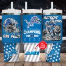 Detroit Lions NFL Custom Stanley Quencher 30oz-40oz Stainless Steel Tumbler Hot And Cold Tumbler