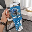 Detroit Lions NFL Custom Stanley Quencher 30oz-40oz Stainless Steel Tumbler Hot And Cold Tumbler