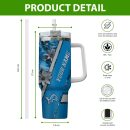 Detroit Lions NFL Custom Stanley Quencher 30oz-40oz Stainless Steel Tumbler Hot And Cold Tumbler