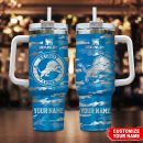 Detroit Lions NFL Camo Pattern Custom Stanley Quencher 30oz-40oz Stainless Steel Tumbler Hot And Cold Tumbler
