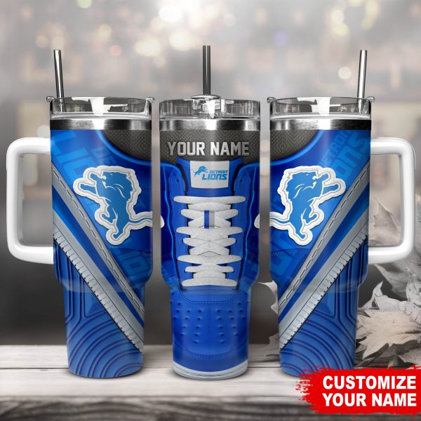 Detroit Lions NFL Sneaker Custom Stanley Quencher 30oz-40oz Stainless Steel Tumbler Hot And Cold Tumbler