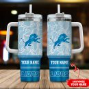 Detroit Lions NFL Custom Stanley Quencher 30oz-40oz Stainless Steel Tumbler Hot And Cold Tumbler