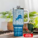 Detroit Lions NFL Custom Stanley Quencher 30oz-40oz Stainless Steel Tumbler Hot And Cold Tumbler