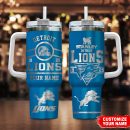 Detroit Lions NFL Custom Stanley Quencher 30oz-40oz Stainless Steel Tumbler Hot And Cold Tumbler