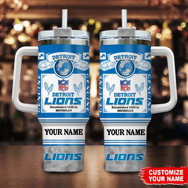 Detroit Lions NFL Super Bowl Champs Pride Custom Stanley Quencher 30oz-40oz Stainless Steel Tumbler Hot And Cold Tumbler
