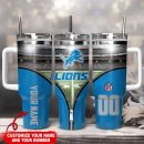Detroit Lions NFL Custom Stanley Quencher 30oz-40oz Stainless Steel Tumbler Hot And Cold Tumbler