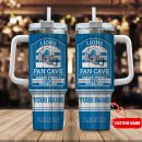 Detroit Lions NFL Fan Cave Custom Stanley Quencher 30oz-40oz Stainless Steel Tumbler Hot And Cold Tumbler