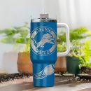 Detroit Lions NFL Custom Stanley Quencher 30oz-40oz Stainless Steel Tumbler Hot And Cold Tumbler